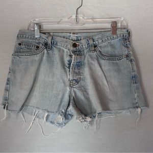 Vintage Abercrombie & Fitch Cutoff Button Fly Distressed Shorts 8